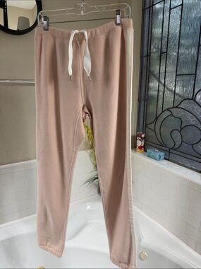 Rag & Bone Track pant Joggers . 100% cotton  . NEW with Tags. Pink and ivory